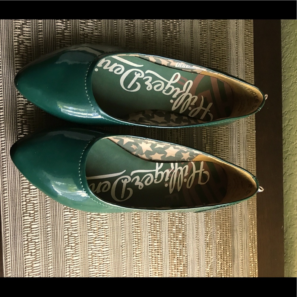 Tommy Hilfiger flats - dark olive green